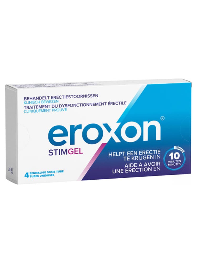 Eroxon Stimgel Pour Problèmes d'Érection - Aide à Avoir Une Érection en 10 Min - 4 Doses à Usage Unique en Tubes